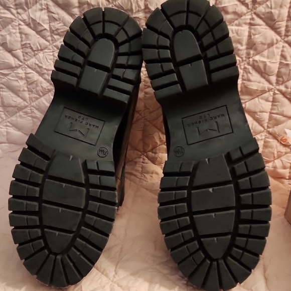 Marc Fisher Brown Loafers with Gold Accents - Picture 6 of 6